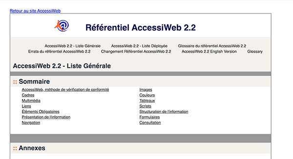 Référentiel d'accessibilité Accessiweb