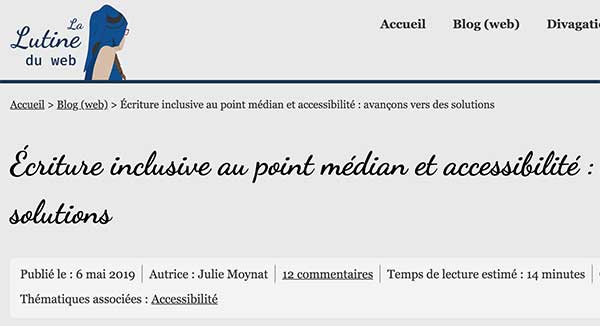 Un point sur l'écriture inclusive