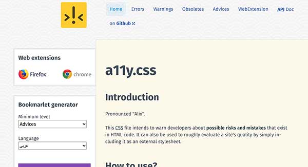 A11y.css, feuille CSS